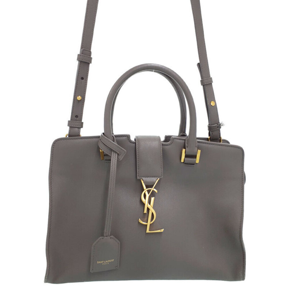 SAINT LAURENT PARIS Cabas 2WAY Leather Handbag - Picture 1 of 9